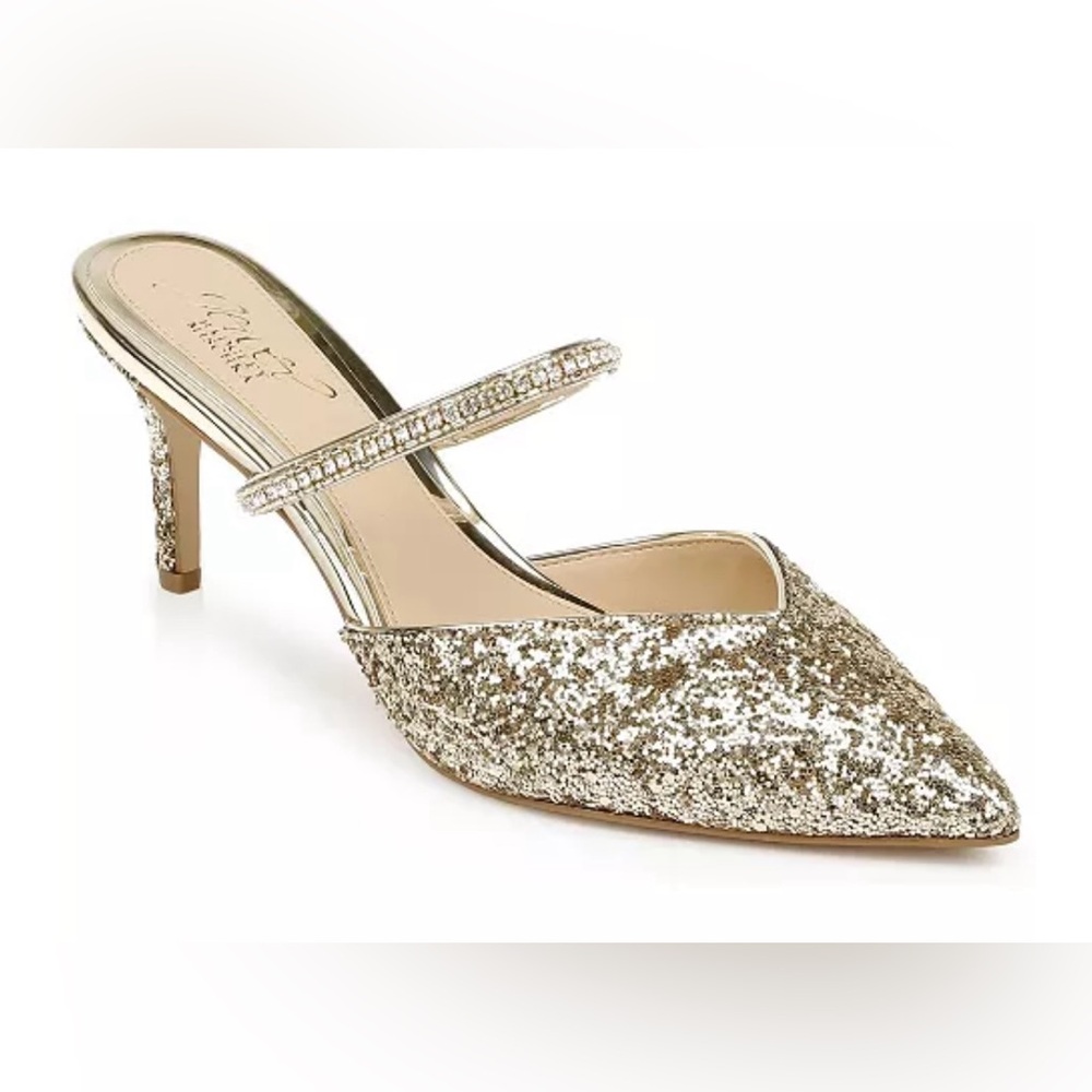 Jewel Badgley Mischka Jan Strappy Pointed Toe Stiletto